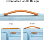 MOSISO 360 Protective Laptop Case 13 inch, 13 inch Laptop Sleeve Compatible with MacBook Air M4 M3 M2 M1 2025-2018/Pro M2 M1 2025-2016, Side Open Carrying Case with 4 Zipper Pockets&Handle, Air Blue