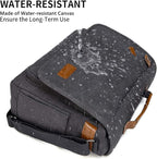 ESTARER Laptop Messenger Bag 17-17.3 Inch Water-resistant Canvas Shoulder Bag for Work College, Grey