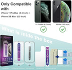 2 Pack Screen Protector Tempered Glass for iPhone 11 Pro Max and iPhone Xs Max 6.5-Inch Auto Dust Removal, No Bubbles, High Definition Clear, Easy Installation