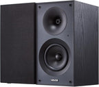 VEVOR Powered Bookshelf Speakers, 25W x 2, Active Studio Monitor Speaker with 5.25 Inch Woofer, Bluetooth/RCA/Coaxial/Optical/USB/Subwoofer Connection, Wooden Enclosure, for Record Player Turntable PC