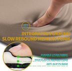 Hokafenle Ergonomic Mouse Pad Wrist Support with Stepped-Wedge Design, Wrist Rest Pain Relief Mousepad Filled with Memory Foam, Carpal Tunnel Mousepad for Wireless Mouse(12x8 inch,Sand Color)