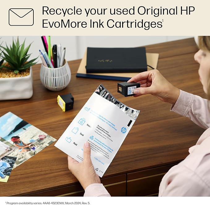 HP 936e Black EvoMore Ink Cartridge Printers | Works with Printer Series: OfficeJet 9120, Pro 9100, Pro Wide Format 9700 | Carbon Neutral | 4S6V6LN