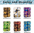 36 Pieces 16mm Marble D6 Dice 6 Sided Dice Set Round Corner Board Game Dice for MTG DND Tenzi Farkle Yahtzee Bunco or Math Learning
