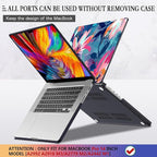 CISSOOK Compatible with MacBook Pro 14 inch Case 2024, 2023 2022 2021 Release M4 A3112 A3185 A3401 M3 A2992 A2918 M2 A2779 M1 A2442 Pro/Max Chip, Plastic Hard Case &Keyboard Cover, Muti-color Painting