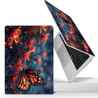 for MacBook Pro 16 inch Case 2021 2022 2023 2024 Release A3186 A3403 M4 A2991 M3 A2780 M2 A2485 M1 Pro/Max, Hard Shell Case with Screen Protector & Keyboard Cover, Butterflies Flowers
