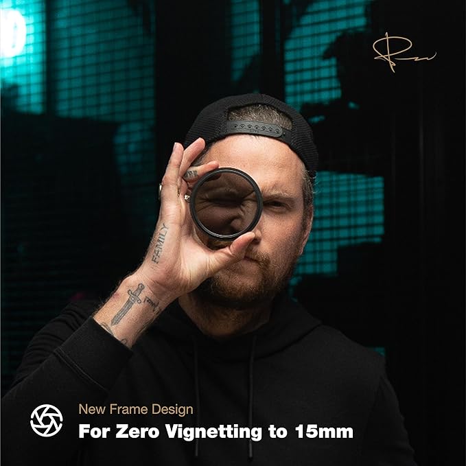 PolarPro 82mm Peter McKinnon Mist VND Camera Filter - 2-5 Stop Variable Neutral Density Lens Filter for DSLR/Mirrorless Pro Video – for Cinematic Shutter Speed Control + Diffusion