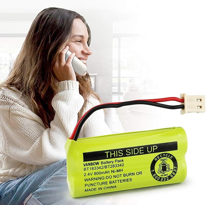 BT183342/BT283342 2.4V 800mAh Ni-MH Battery Compatible with AT&T VTech Cordless Phone Batteries BT166342/BT266342 BT162342/BT262342 CS6709 CS6609 CS6509 CS6409 EL52100 EL50003 (Pack 3)
