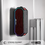Altec Lansing Magnetic Bluetooth Speaker HYDRAJOLT 2.0, Waterproof IP67, 12W Output Power, 16H Battery, Multicolor LED, 100ft Wireless Range, Voice Assistant, USB-C Quick Charge