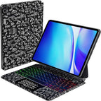 Keyboard Case for iPad Air 11 inch M2/M3 & iPad Pro 11 inch (1st/2nd/3rd/4th Generation) & iPad Air 4th/5th Gen 10.9" Magic Magnetic Keyboard Case with Multi-Trackpad 7 Color Backlit (Black)
