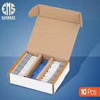 Everest 90° Angled RJ45 Cat5e Keystone Jacks 10-Pack in Gray - Slim Profile Female RJ45 Connectors - Cat 5e Keystone Jack - Compatible with 90° Angled Speed Termination Tool - easyJACK (B094WB91H3)