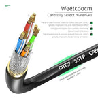 Ethernet Extension Cable 3ft, Network Cat6a Extension Patch Cable RJ45 Cords Shielded Male to Female Connector (3FT)