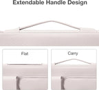 MOSISO 360 Protective Laptop Case 15 inch, Laptop Sleeve Compatible with MacBook Air 15 M4 A3241 M3 A3114 M2 A2941 2025-2023, Dell XPS 15, Side Open Bag with 2 Raised&1 Flapover Pockets, Stone Gray