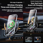 Wireless Car Charger, Cell Phone Car Mount 15W Fast Charging Auto Clamping for Car Vent Phone Holder Charger for iPhone 16 15 14 13 12 11 Pro Max, Glaxy S24 Ultra, LG, Google