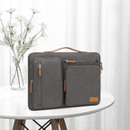 MOSISO 360 Protective Laptop Case 13 inch, 13 inch Laptop Sleeve Compatible with MacBook Air M4 M3 M2 M1 2025-2018/Pro M2 M1 2025-2016, Side Open Carrying Case with 4 Zipper Pockets&Handle, Taupe Gray