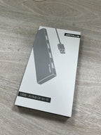 USB Hub, USB 3.0 Hub Aluminum Alloy Ultra Slim USB Splitter, Portable 4 Port USB Extender, USB Hub for Laptop, PC, MacBook, iMac, Surface Pro, Mac Pro, Flash Drive, XPS 【Grey】