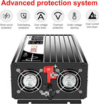 Xijia 2000W Pure Sine Wave Inverter DC 36v Inverter to 120v ac 60HZ Solar Converter for Home Use car (DC36V (Range 30V-45V) 2000W)