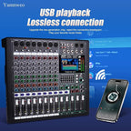 GF8 Pro Multi-Function 8-Channel Bluetooth DJ Sound Console - 7 Stage Equalizer, 99 Sound Effects, Independent Mute for Stage, Karaoke Live