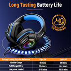 Wireless Gaming Headset for PC, Ps5, Ps4 with Flip Microphone