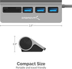 SABRENT USB-C 3.0 Hub, 5-in-1 USB SD Card Reader, SD & TF Dual Slot + 3 USB 3.0 Hub Portable Compatible with MacBook, Mac Pro/Mini, iMac, XPS, Surface Pro, Windows, Thunderbolt (HB-U3CR)