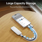 PHIXERO P10PRO External NVMe SSD 2TB, Up to 1050MB/s, USB 3.2 Gen2, Includes 2-in-1 USB C Cable, Portable Hard Drive for iPhone 15+/Android/Windows/Mac, White