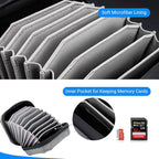 JJC Durable Lens Filter Pouch Case for 10 Circular Filters Up to 95mm 82mm, Dustproof & Water-Resistant Camera Lens Filter Storage Wallet for ND UV CPL Filter