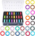 Upgraded ALIZERO DND Miniatures Condition Rings - 96 D&D Status Effect Markers in 24 Frequently Used Conditions - Pathfinder and Dungeons & Dragons Accessories - Premium Storage Box with Foam Padding