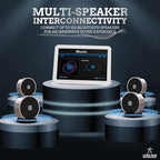 Stereo Bluetooth Speakers - Wireless Computer Speaker for Desktop Laptop PC for Boys & Girls Sister Brother Mom & Dad - Bluetooth Stereo Speakers Home Theater Gaming Rose Gold