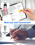 innhom 12 Pack Stylus Pens for Touch Screens Stylus Pen for ipad Compatible with iPad iPhone Tablets Samsung Kindle and Black Ink Ballpoint Pens-2 in 1 Stylists Pens