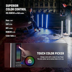 NEEWER TL60 RGB Tube Light, 20W Full Color RGBWW LED Video Lighting Wand Stick for Studio Photography Recording Streaming, APP/2.4G/DMX Control, 7 Pixel Effects 18 Scenes, 2500-10000K CRI97+ TLCI98+