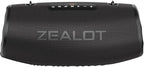 ZEALOT 80W Portable Bluetooth Speaker, Stereo Sound with Deep Bass,IPX6 Waterproof, LED Light,Bluetooth 5.2, Indoor/Outdoor Speaker for Party, Gathering, Pool, Camping,Travel (Black)