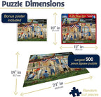 White Mountain in The Cheap Seats Jigsaw Puzzles for Adults 500 Pieces Baseball Puzzle