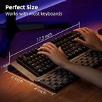 Ospelelf Tilt Keyboard Stand with Wrist Rest, Comfy Ergonomic Keyboard Riser Holder for Office Home