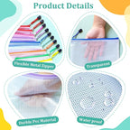 18pcs Mesh Zipper Pouch Bags, B5 Mesh Pouch, 9 Color Zipper Pouches for Organizing, Board Game Storage, Travel, School, Office