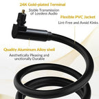 Elecan Optical Audio Cable 4 Ft/2 Pack 90 Degree Angled to Angled Digital Audio Toslink Cable Cord-Fiber Optic-Gold Plated-Flexiable&Durable-for Home Theater,Sound Bar,PS4&Xbox with Adapters+Ties
