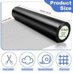 Extra Wide 12 inch x 20 ft Window Screen Tape Mesh Repair Strong Adhesive Waterproof Fiberglass Screen Repair Kit Patch for Window Door Tears Holes(Black)