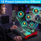 Podcast Equipment Bundle with 3.5mm Condenser Microphone for Pc/Phone Live Streaming Singing Gaming, Podcast Microphone Bundle with Live Sound Card Audio Mixer,Voice Changer, Denoise,DJ Sets