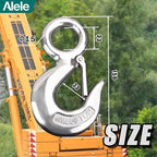 Alele Grab Hooks,2T Crane Scale,Slip Hooks,Stainless Steel Heavy Duty Lifting Hook Rigging Accessory (Grab Hooks 2000kg)