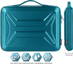 DOMISO 14 Inch Laptop Case Shockproof Sleeve Waterproof Hard Shell Protective Cover for Business & Travel, Fits 14" Lenovo ThinkPad/Dell XPS/HP Pavilion/Macbook Pro (Teal)