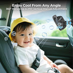 Misting Baby Stroller Fan, 4000mAh Rechargeable Battery Operated, 270°Pivoting, 15H Cooling,50ml Portable Water Sprayer Misting Fan with Flexible Tripod Clip on Car Seat Crib Treadmill Bunk Bed