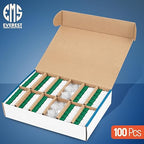 Everest 90° Angled RJ45 Cat6 Keystone Jacks 100-Pack in Green - Slim Profile Female RJ45 Connectors - Cat 6 Keystone Jack - Compatible with 90° Angled Speed Termination Tool - easyJACK (B094WB91H3)