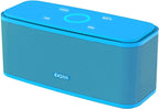 DOSS SoundBox Touch Wireless Bluetooth Speaker with 12W HD Sound and Bass, IPX5 Water-Resistant, 20H Playtime, Handsfree, Portable for Office, Home, Outdoor, Travel-Blue