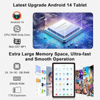 Android 14 Tablet 11 Inch Tablets, 24GB RAM 256GB ROM(1TB Expand), Octa-Core Tablets with 8000 mAh Battery, 5G WiFi, Bluetooth 5.0, Android Tablet 5MP+13MP Dual Camera, IPS Touch Screen, GPS Tab-Red