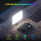 Hagibis RGB Camera Light,360°Full Color Portable Video Light LED Photo Light w Cold Shoe,2200mAh Rechargeable CRI97+,20Effects Lighting for Photography/Advertising Poster/Short Film (RGB-Black)