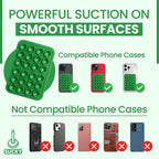 SUCKY Silicone Suction Phone Case Adhesive Mount - Anti-Slip Holder, Hands-Free Fidget Toy, Phone Accessory for iPhone and Android - Sticky Grip for Selfies, Videos, and Tiktok - Pine Green