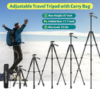 JOILCAN Phone Tripod, 67" Camera Tripod Stand for iPhone iPad, Professional Aluminum Travel Tripods with Wireless Remote and Carry Bag for Cellphone Photo Video Recording Vlog