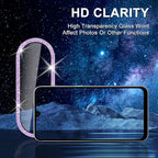for Samsung Galaxy A26/A36/A56 Camera Lens Protector, Individual Metal Ring Tempered Glass Lens Cover, [Strong Adsorption] Scratch Resistant Ultra-Thin HD Clear Lens Cover, 1 Set-Purple