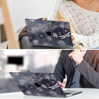 TWOLSKOO Compatible with M4 MacBook Air 15 inch Case 2025-2023 Released Model M4 A3241 M3 A3114 M2 A2941, Plastic Hard Shell & Screen Protector & Keyboard Cover & Trackpad Film, Wild Flower