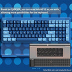 nuphy Halo96 V2 Wireless Mechanical Keyboard, 96% Hot Swappable, 99 Keys RGB Backlit, Bluetooth/USB-C/2.4GHz, Silent Red Switches, Blue, QMK/VIA Support