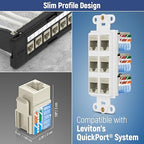 Everest 90° Angled RJ45 Cat5e Keystone Jacks 50-Pack in Ivory - Slim Profile Female RJ45 Connectors - Cat 5e Keystone Jack - Compatible with 90° Angled Speed Termination Tool - easyJACK (B094WB91H3)