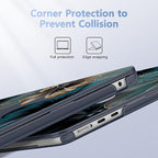 Case for MacBook Air 15 Inch 2025 2024 2023 Release M4 A3241 M3 A3114 M2 A2941, Hard Shell with Screen Protector & Keyboard Cover, Compatible with Touch ID - Leaves